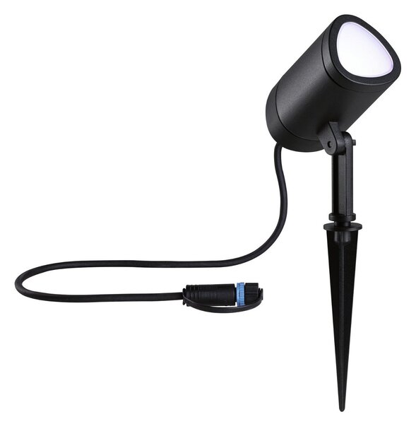 P 94849 Plug & Shine LED bodové zahradní světlo Smart Home Zigbee Shira IP65 RGBW+ 6,5W antracit - PAULMANN