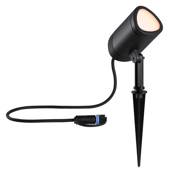 P 94849 Plug & Shine LED bodové zahradní světlo Smart Home Zigbee Shira IP65 RGBW+ 6,5W antracit - PAULMANN