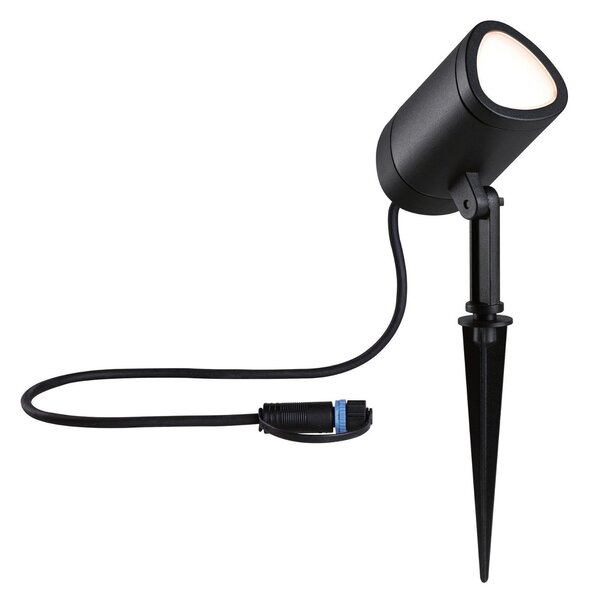 P 94849 Plug & Shine LED bodové zahradní světlo Smart Home Zigbee Shira IP65 RGBW+ 6,5W antracit - PAULMANN