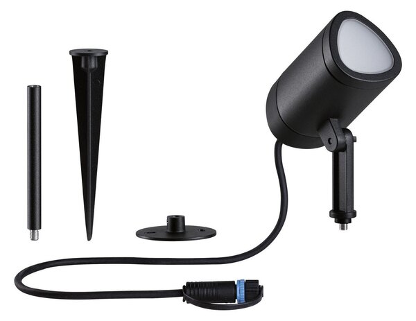 P 94849 Plug & Shine LED bodové zahradní světlo Smart Home Zigbee Shira IP65 RGBW+ 6,5W antracit - PAULMANN