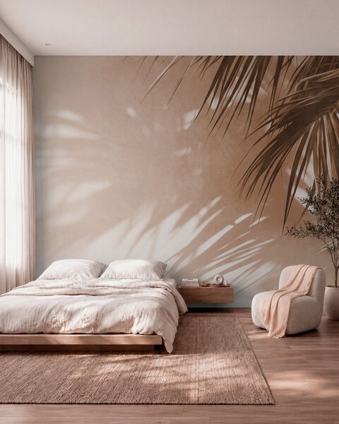 Fototapety Texturované palmové listy se stíny, tropická atmosféra, minimalismus, Fototapety příroda, Fototapety palmové listy, w09890 : uwalls.cz