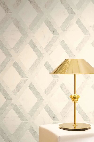A.S. Création | Vliesová tapeta na zeď Versace 6 79133-1 | 0,53 x 10,05 m | krémová, šedá