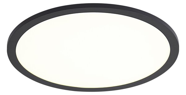 Chytrý LED panel černý 40 cm vč. LED stmívání do teplých tónů s dálkovým ovládáním - Knob
