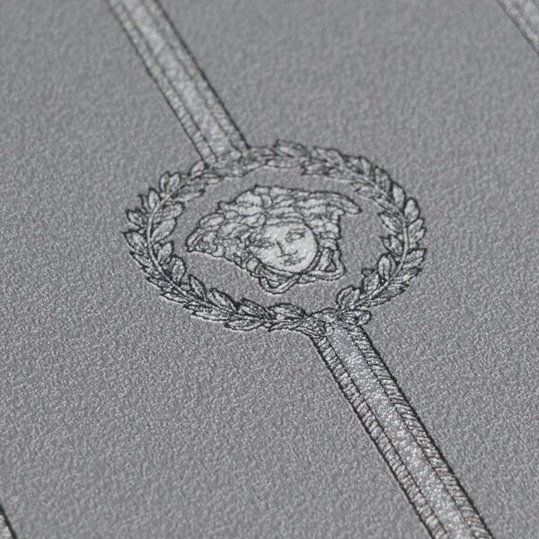 A.S. Création | Vliesová tapeta na zeď Versace 6 79173-3 | 0,53 x 10,05 m | šedá, metalická