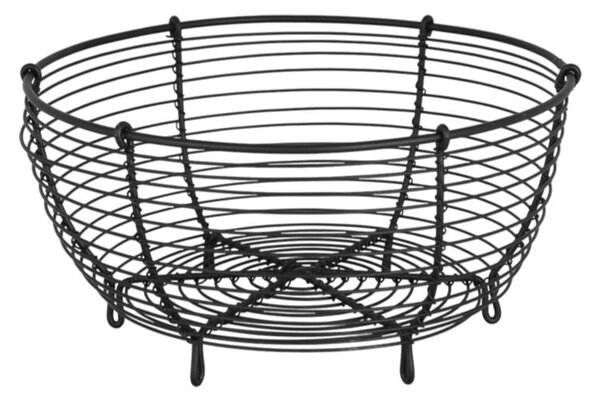 Drátěný košík Round Black Small