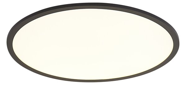 Chytrý LED panel černý 60 cm vč. LED stmívatelné do teplé barvy s dálkovým ovládáním - Knob
