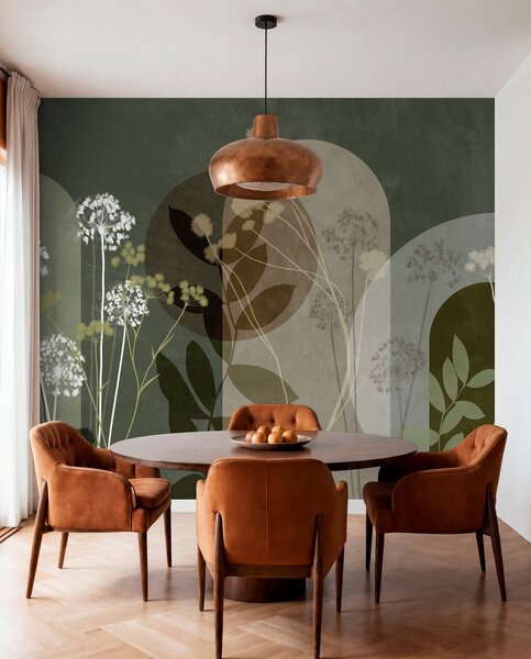 Fototapety Botanická a minimalistická kompozice ze sušených květin a listů s, Fototapety 3D, Fototapety 3d květiny, w09906v2 : uwalls.cz