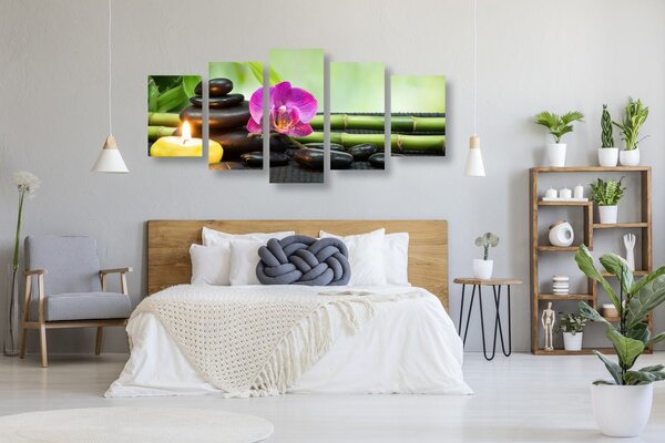 5-dílný obraz Feng Shui zátiší