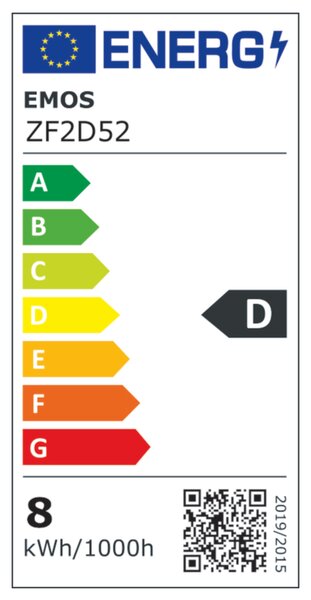 LED žárovka filament ZF2D52 E27, 7,8W, teplá bílá