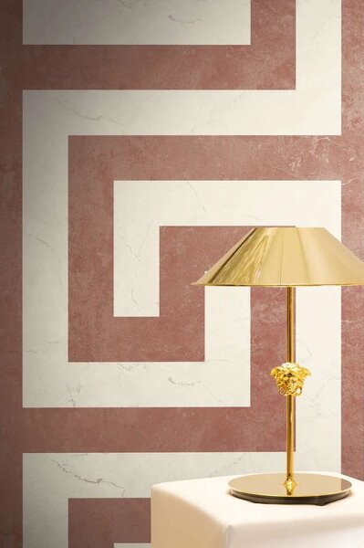 A.S. Création | Vliesová tapeta na zeď Versace 6 79174-2 | 0,53 x 10,05 m | krémová, fialová, růžová, zlatá