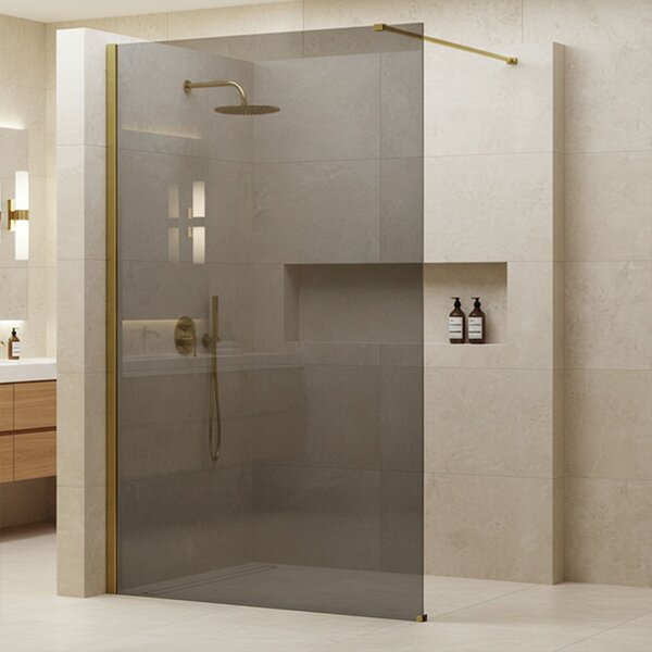 Sprchová zástěna Rea Flexi Grey / Gold 120