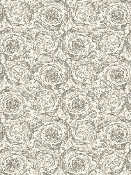 A.S. Création | Vliesová tapeta na zeď Versace 6 79135-3 | 0,53 x 10,05 m | bílá, šedá