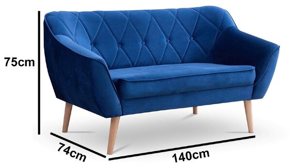 Pohovka na nožičkách Stefa 140 cm Royal 03