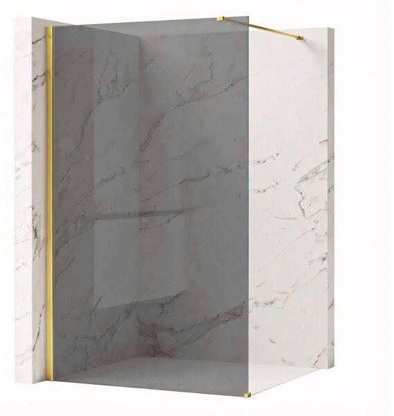 Sprchová zástěna Rea Flexi Grey / Gold 140