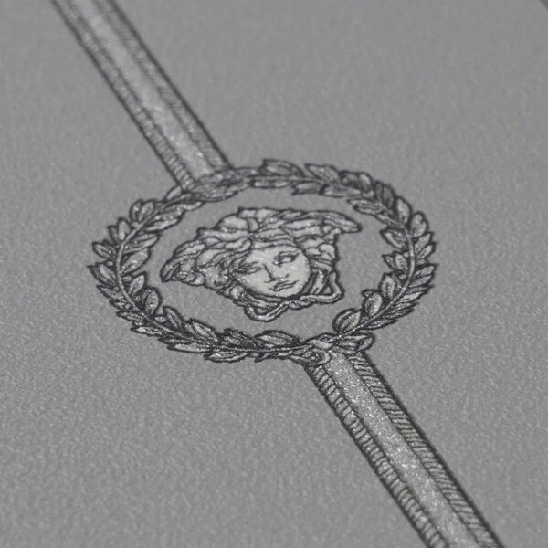 A.S. Création | Vliesová tapeta na zeď Versace 6 79131-3 | 0,53 x 10,05 m | šedá, metalická