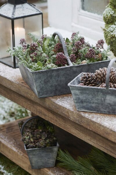 Kovový úložný koš Urban Garden – set 3 ks