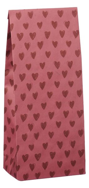 Papírový sáček Desert Rose Hearts 22,5 cm – set 5 ks