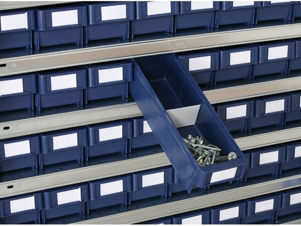 Regál s plastovými boxy MAX - 2000 x 400 x 1000 mm, 96x box B