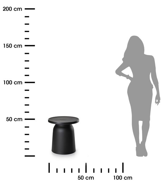 HowHomely Konferenční stolek OTTO 46 cm černý