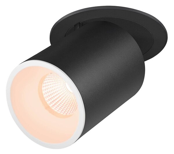 LA 1007036 NUMINOS® PROJECTOR L stropní zápustné svítidlo, 2700 K, 55°, válcové, černé/bílé - BIG WHITE (SLV)