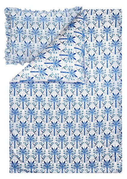 Livarno® Ložní povlečení z mikrovláknitého saténu, 140 x 200 cm, 70 x 90 cm (palmy) (100407454003)