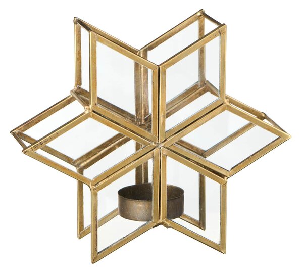 Skleněný svícen Star Shaped