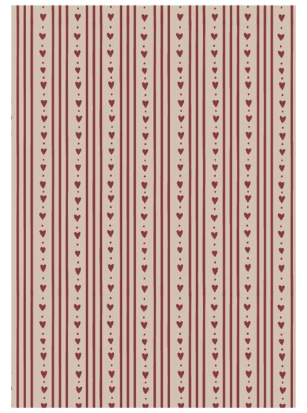 Vánoční balicí papír Hearts and Stripes – 5 m