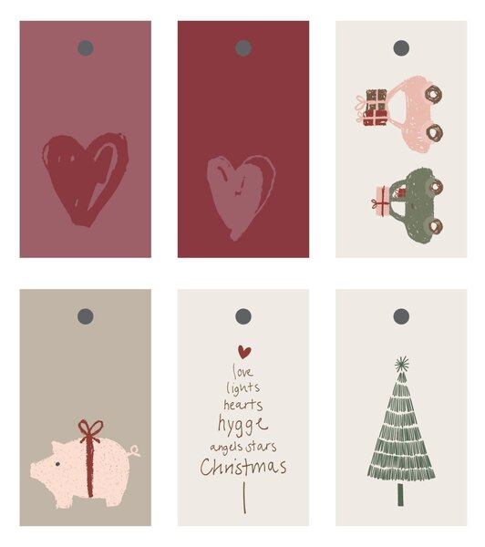 Papírový štítek na dárky My Nostalgic Christmas – set 6 ks