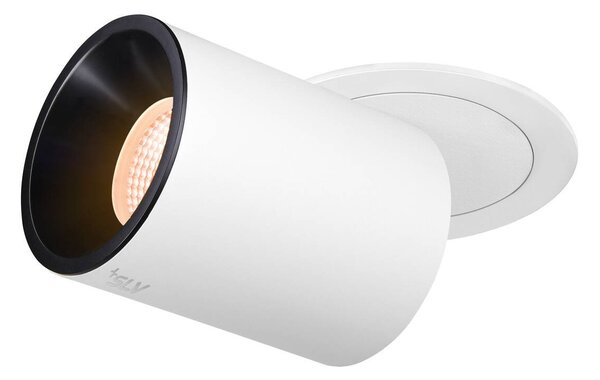 LA 1007041 NUMINOS® PROJECTOR L stropní zápustné svítidlo, 2700 K, 40°, válcové, bílé/černé - BIG WHITE (SLV)