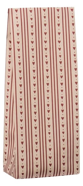 Papírový sáček Hearts and Stripes 30,5 cm – set 5 ks