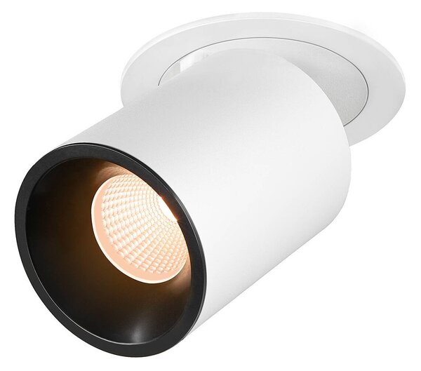 LA 1007041 NUMINOS® PROJECTOR L stropní zápustné svítidlo, 2700 K, 40°, válcové, bílé/černé - BIG WHITE (SLV)