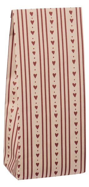 Papírový sáček Hearts and Stripes 22,5 cm – set 5 ks