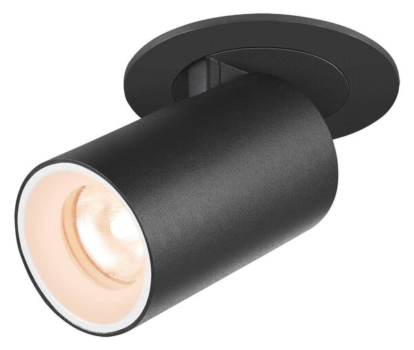 LA 1006874 NUMINOS® PROJECTOR XS stropní zápustné svítidlo, 2700 K, 55°, válcové, černé/bílé - BIG WHITE (SLV)