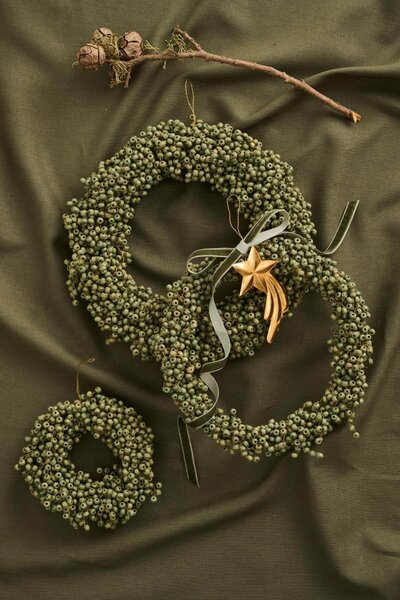 Sametová stuha Moss Green – 10 m