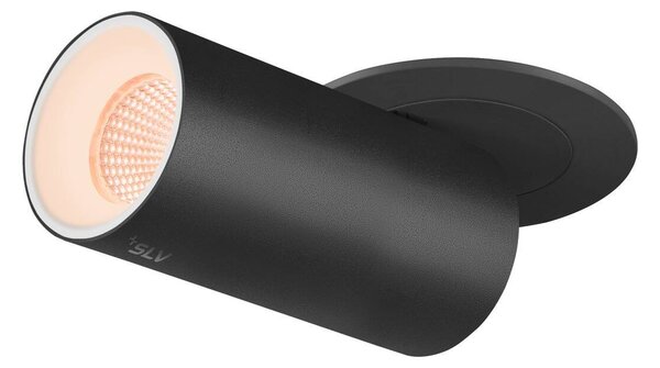 LA 1006928 NUMINOS® PROJECTOR S stropní zápustné svítidlo, 2700 K, 55°, válcové, černé/bílé - BIG WHITE (SLV)