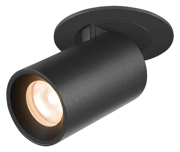 LA 1006873 NUMINOS® PROJECTOR XS stropní zápustné svítidlo 2700 K, 55°, válcové, černé/černé - BIG WHITE (SLV)