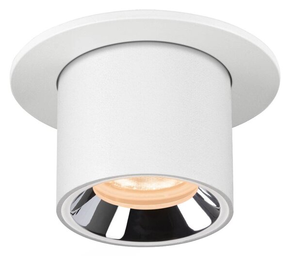 LA 1006884 NUMINOS® PROJECTOR XS stropní zápustné svítidlo, 2700 K, 55°, válcové, bílé/chrom - BIG WHITE (SLV)