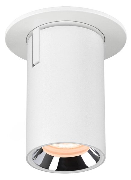 LA 1006884 NUMINOS® PROJECTOR XS stropní zápustné svítidlo, 2700 K, 55°, válcové, bílé/chrom - BIG WHITE (SLV)