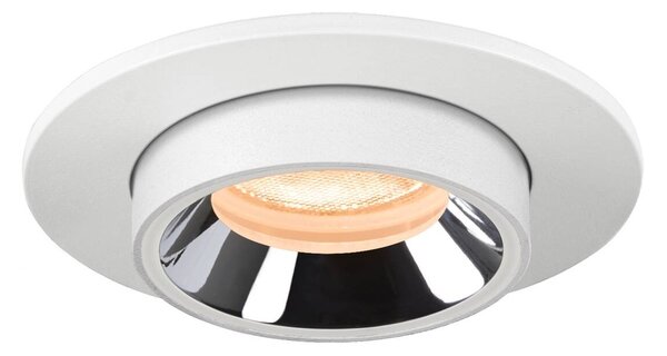 LA 1006884 NUMINOS® PROJECTOR XS stropní zápustné svítidlo, 2700 K, 55°, válcové, bílé/chrom - BIG WHITE (SLV)