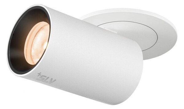 LA 1006879 NUMINOS® PROJECTOR XS stropní zápustné svítidlo, 2700 K, 40°, válcové, bílé/černé - BIG WHITE (SLV)