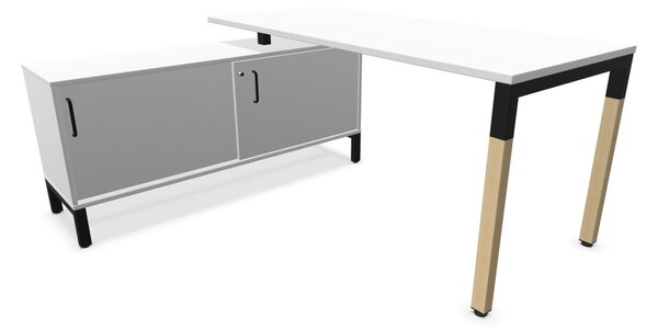 Psací stůl CS5040 4-L LWM 160 cm s sideboardem