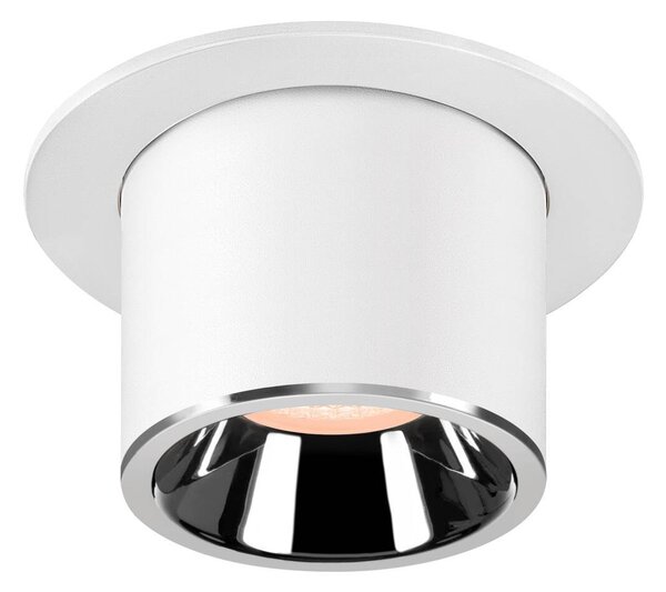 LA 1006992 NUMINOS® PROJECTOR M stropní zápustné svítidlo, 2700 K, 55°, válcové, bílé/chrom - BIG WHITE (SLV)