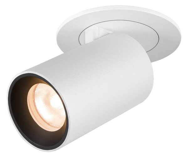 LA 1006879 NUMINOS® PROJECTOR XS stropní zápustné svítidlo, 2700 K, 40°, válcové, bílé/černé - BIG WHITE (SLV)