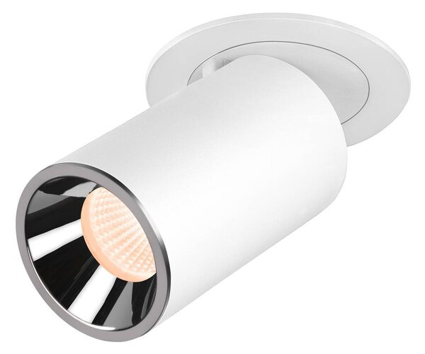 LA 1006992 NUMINOS® PROJECTOR M stropní zápustné svítidlo, 2700 K, 55°, válcové, bílé/chrom - BIG WHITE (SLV)