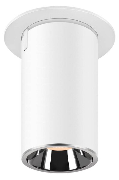LA 1006992 NUMINOS® PROJECTOR M stropní zápustné svítidlo, 2700 K, 55°, válcové, bílé/chrom - BIG WHITE (SLV)