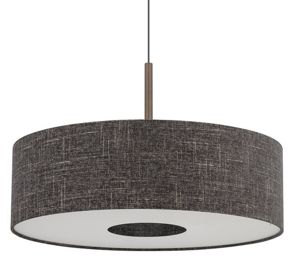 Nowodvorski Lighting Závěsné světlo Amarela L, černá melírovaná, textil, E27, stmívatelný, Černá, Obývací pokoj / jídelna, Textil / tkanina / hedvábí, Moderní