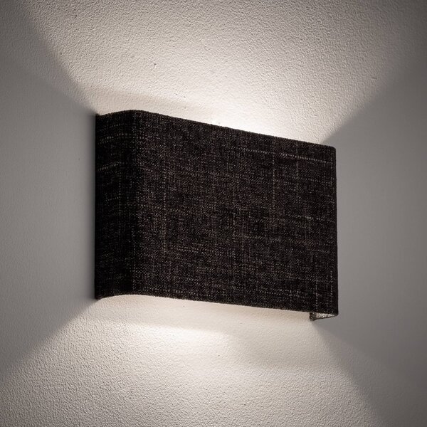 Nowodvorski Lighting Nástěnné světlo Amarela B, černá melírovaná, textil, G9, stmívatelný, Černá, Obývací pokoj / jídelna, Textil / tkanina / hedvábí, Moderní, Nástěnné svítidlo / světlem dolů