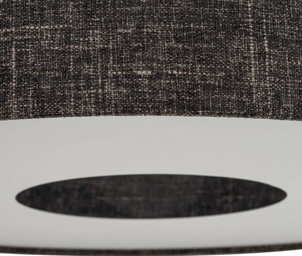 Nowodvorski Lighting Stropní světlo Amarela M, černá melírovaná, textil, E27, stmívatelný, Černá, Obývací pokoj / jídelna, Textil / tkanina / hedvábí, Moderní