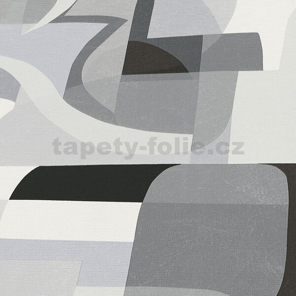Vliesové tapety na zeď Gentle 10432-10, rozměr 10,05 m x 0,53 m, abstrakt šedo-černý, Erismann