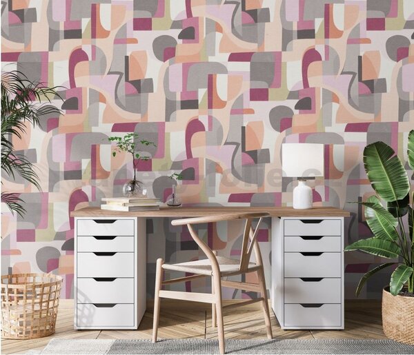 Vliesové tapety na zeď Gentle 10432-06, rozměr 10,05 m x 0,53 m, abstrakt barevný oranžovo-šedý, Erismann